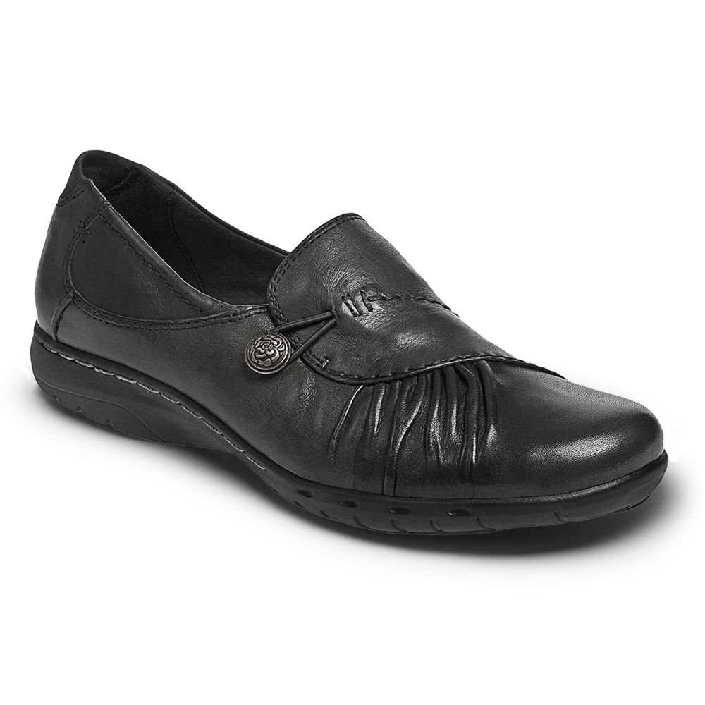 Pantofi De Mers Rockport Dama Cobb Hill Paulette Slip-On Negrii - Romania 3549-AGERM